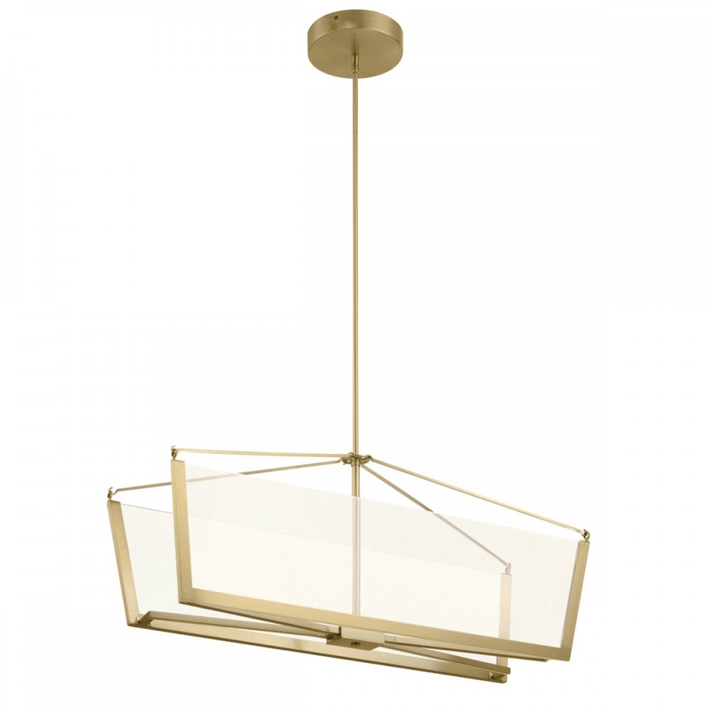 Quintiesse Calters LED Isle Pendant - Campagne Gold