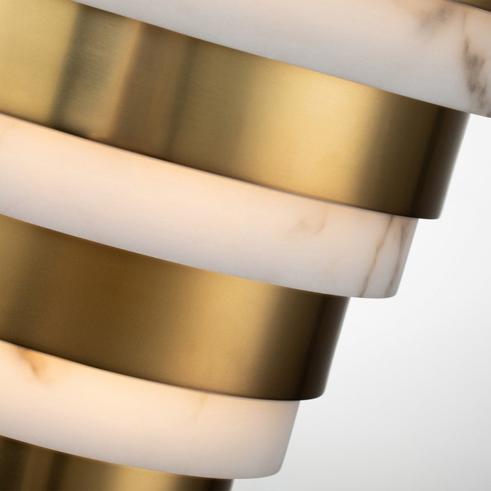 Quintiesse Echelon LED Wall Light - Heritage Brass