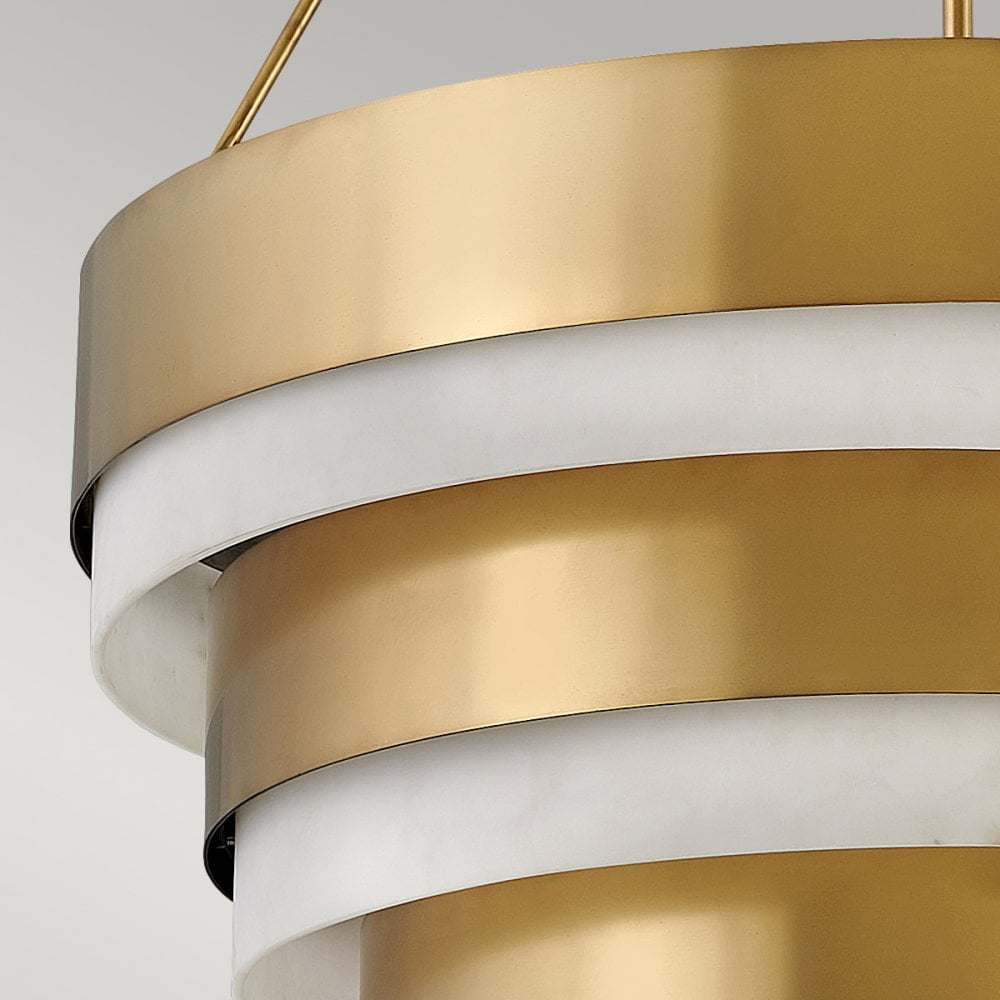 Quintiesse Echelon 8 Light Pendant - Heritage Brass