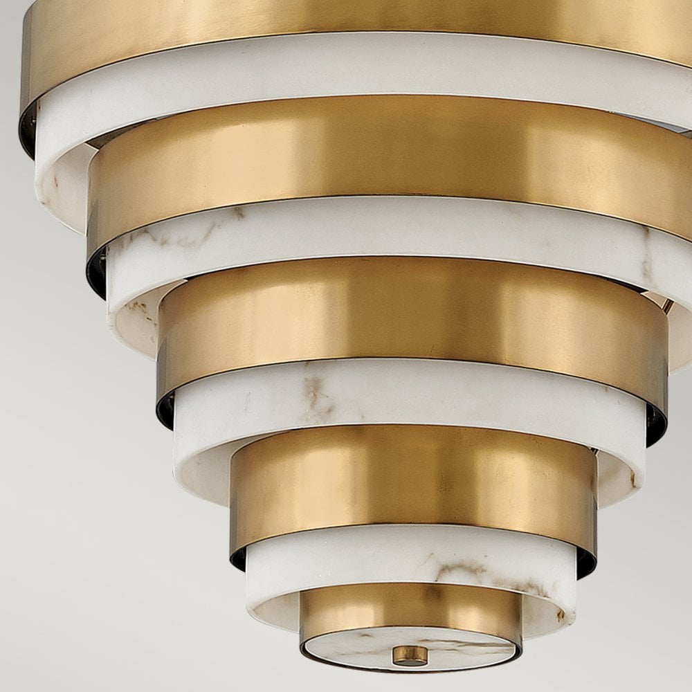 Quintiesse Echelon 4 Light Pendant - Heritage Brass