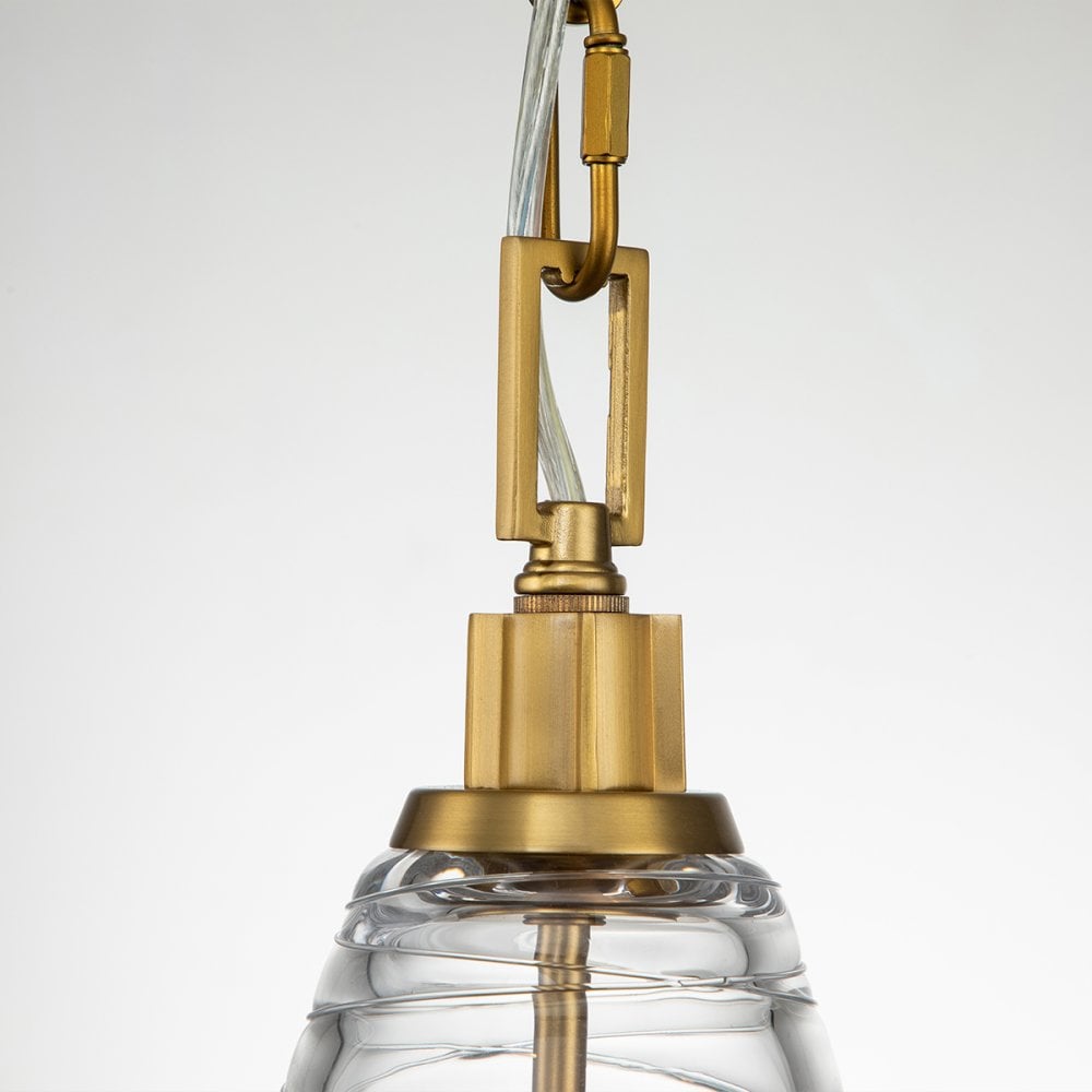 Quintiesse Elmore Single Pendant - Burnished Brass