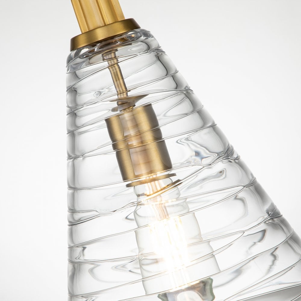 Quintiesse Elmore Single Pendant - Burnished Brass