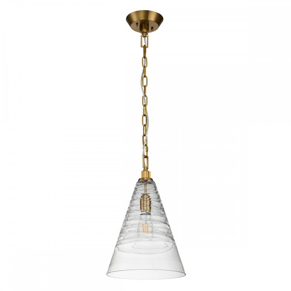 Quintiesse Elmore Single Pendant - Burnished Brass