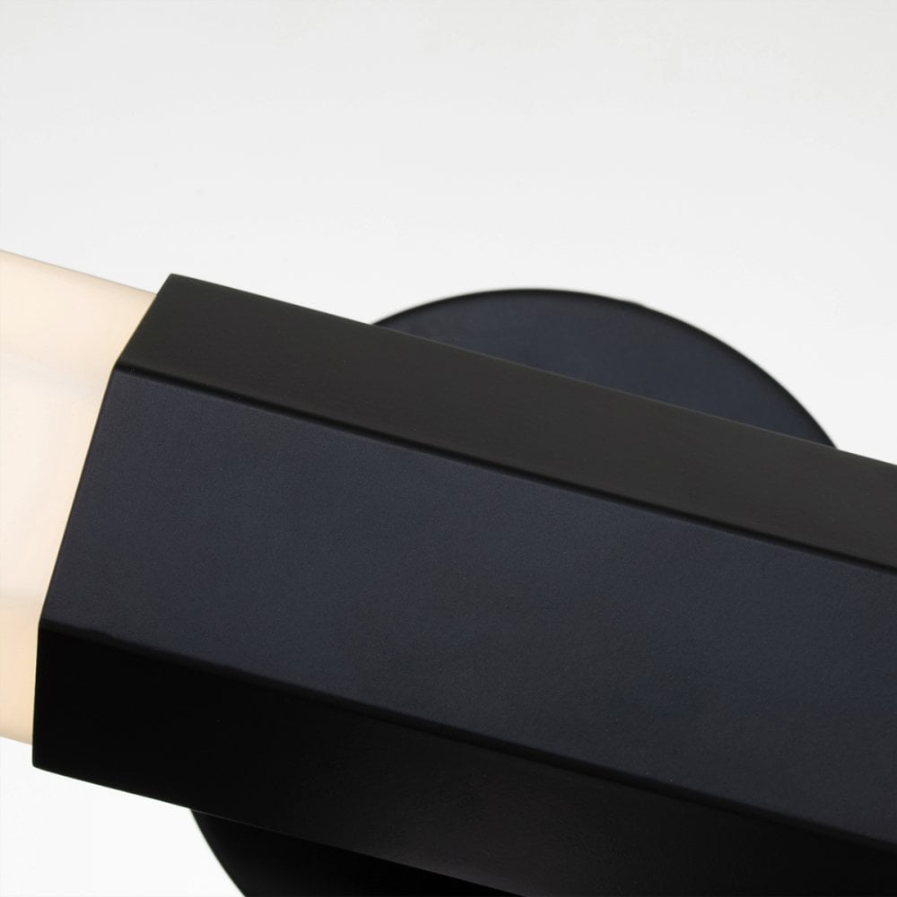 Quintiesse Facet Dual LED Bathroom Wall Light - Matt Black