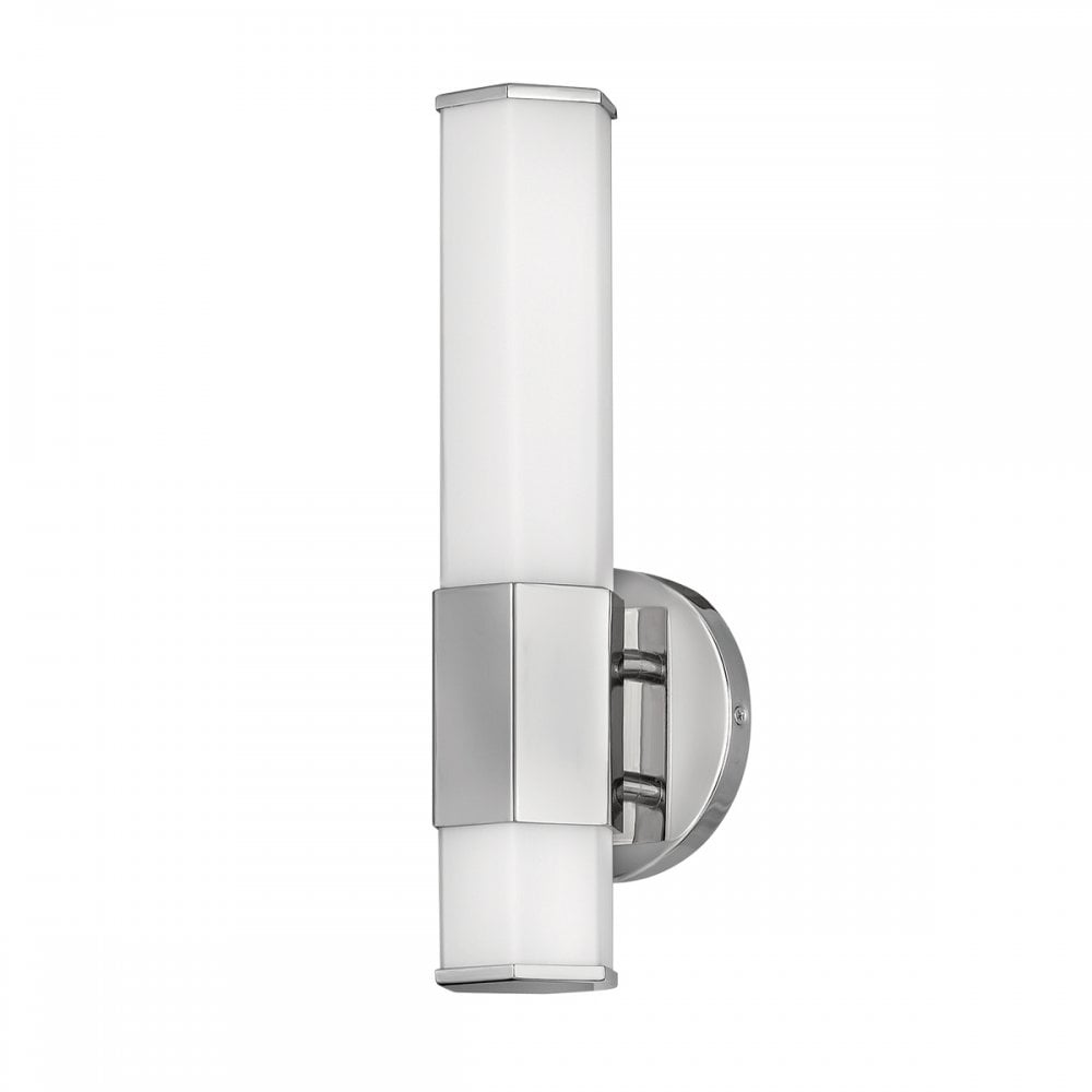 Quintiesse Facet Single LED Bathroom Wall Light - Polished Chrome