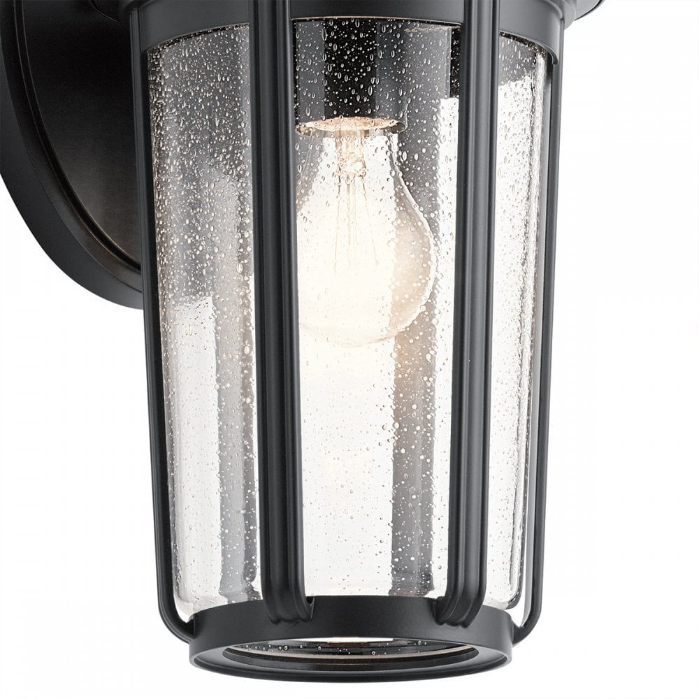Quintiesse Fairfield Single Large Wall Lantern - Black
