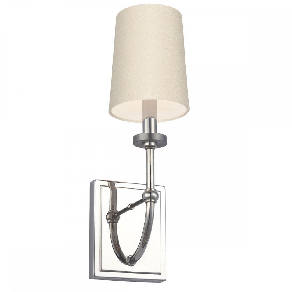 Quintiesse Felixstowe Single Bathroom Wall Light - Scallop Shade