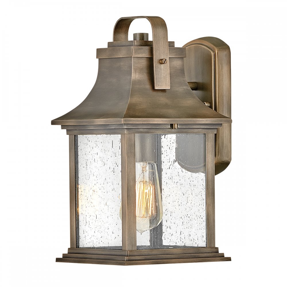 Quintiesse Grant Single Small Wall Lantern - Burnished Bronze