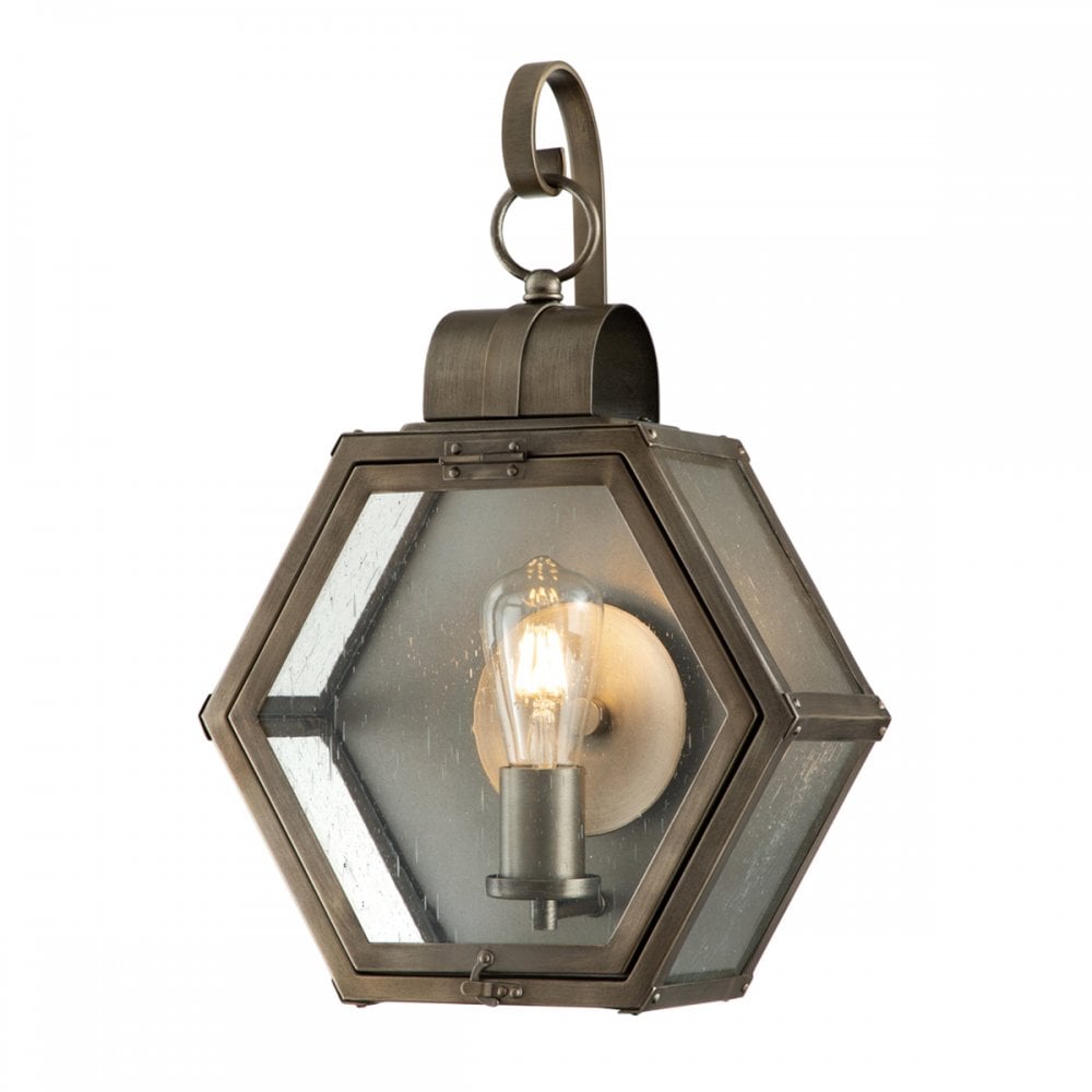 Quintiesse Heath Single Medium Wall Lantern - Burnished Bronze