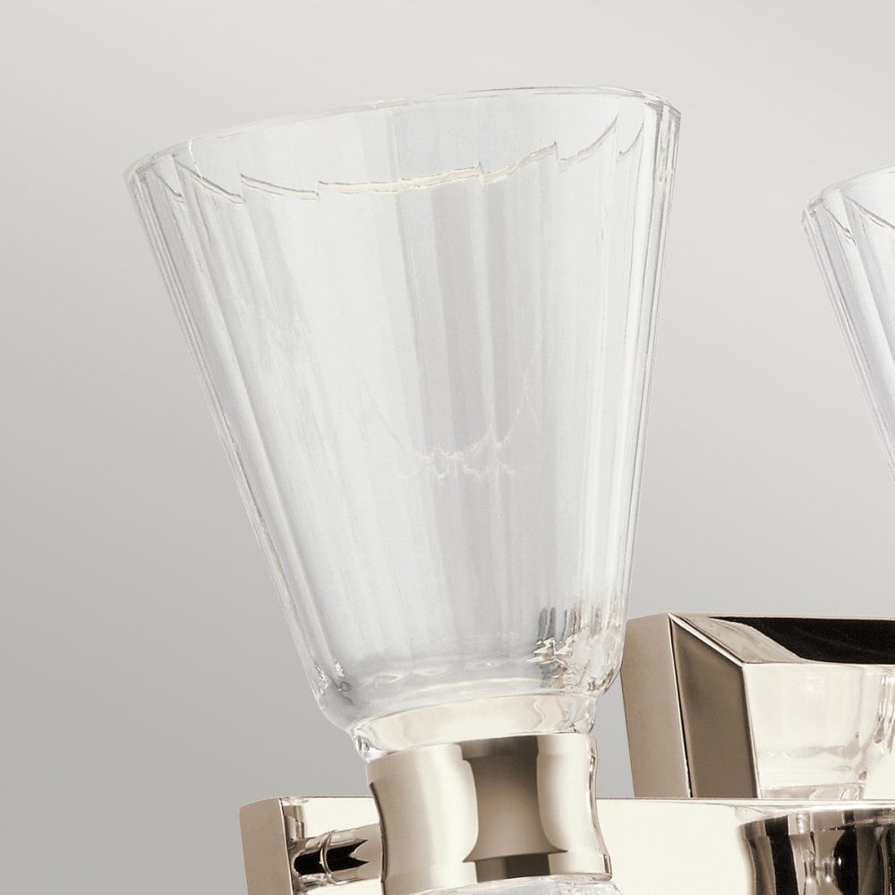 Quintiesse Kayva LED 3 Arm Dual-lit Bathroom Wall Light - Polished Nickel