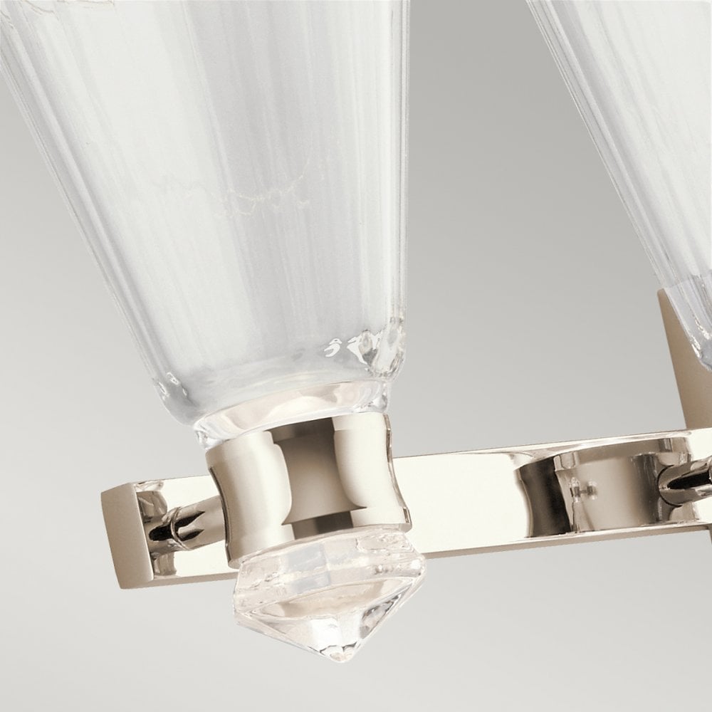 Quintiesse Kayva LED 4 Arm Dual-lit Bathroom Wall Light - Polished Nickel