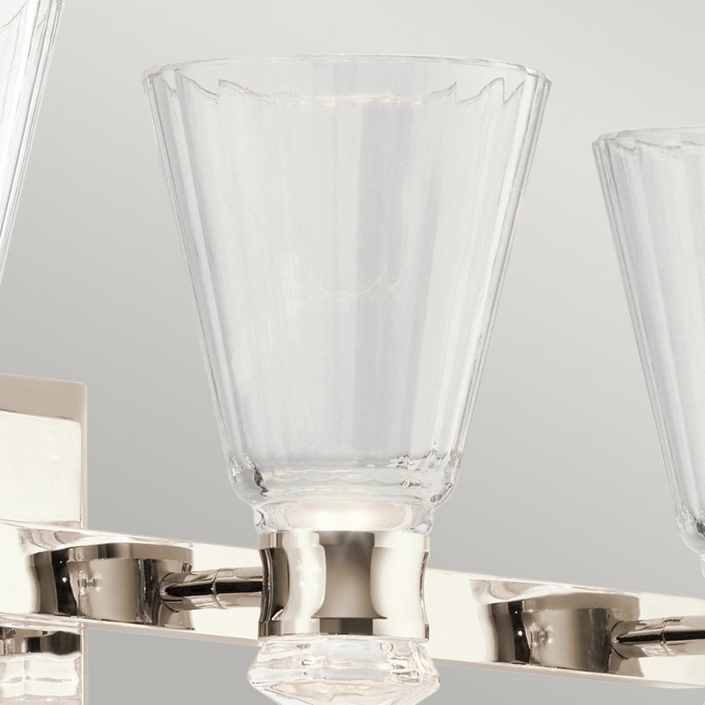 Quintiesse Kayva LED 4 Arm Dual-lit Bathroom Wall Light - Polished Nickel