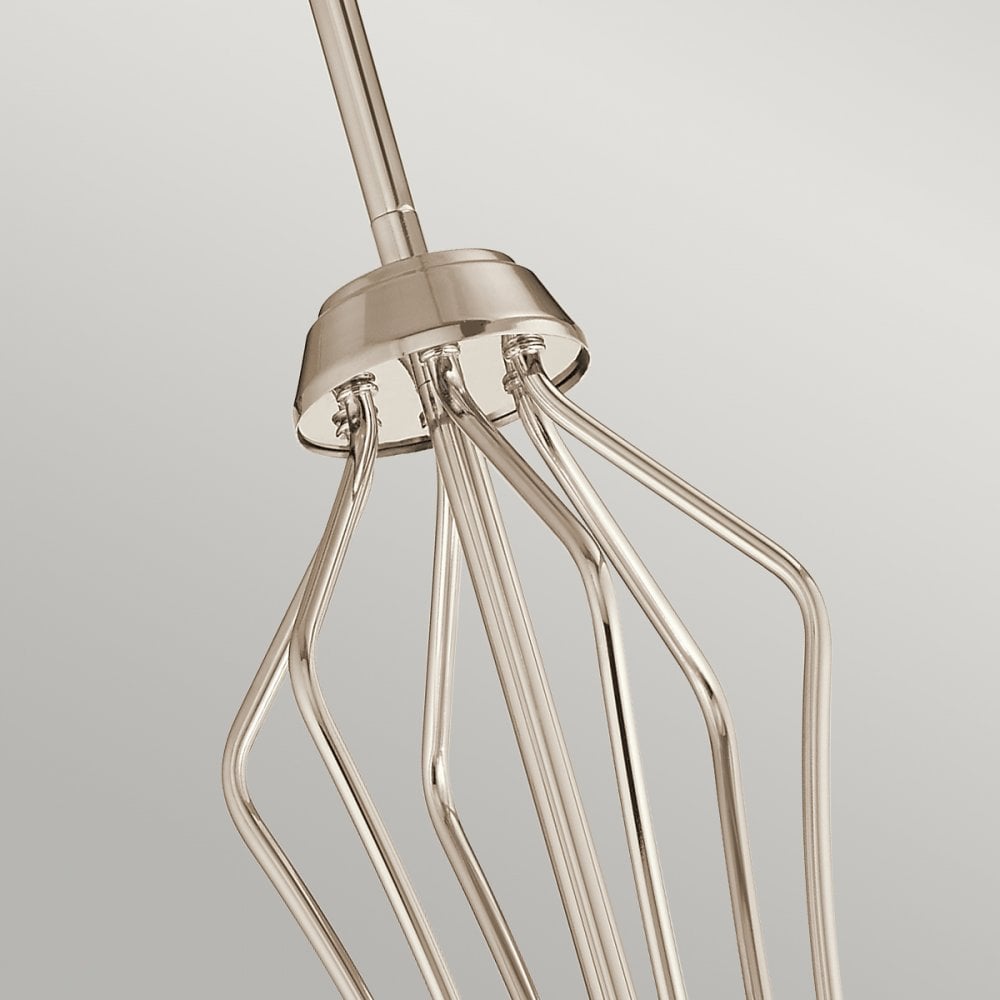 Quintiesse Kayva LED 13 Light 6 Arm Chandelier - Polished Nickel