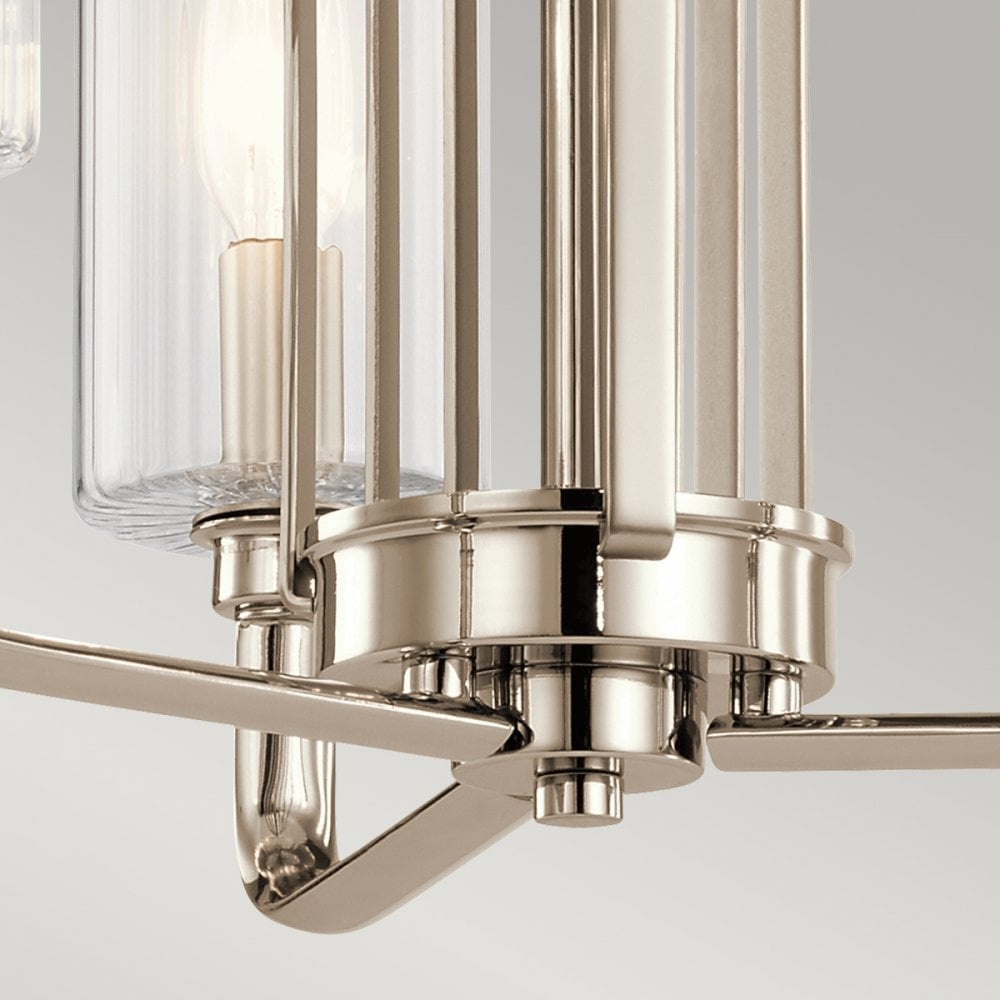 Quintiesse Kimrose 3 Light Chandelier - Polished Nickel