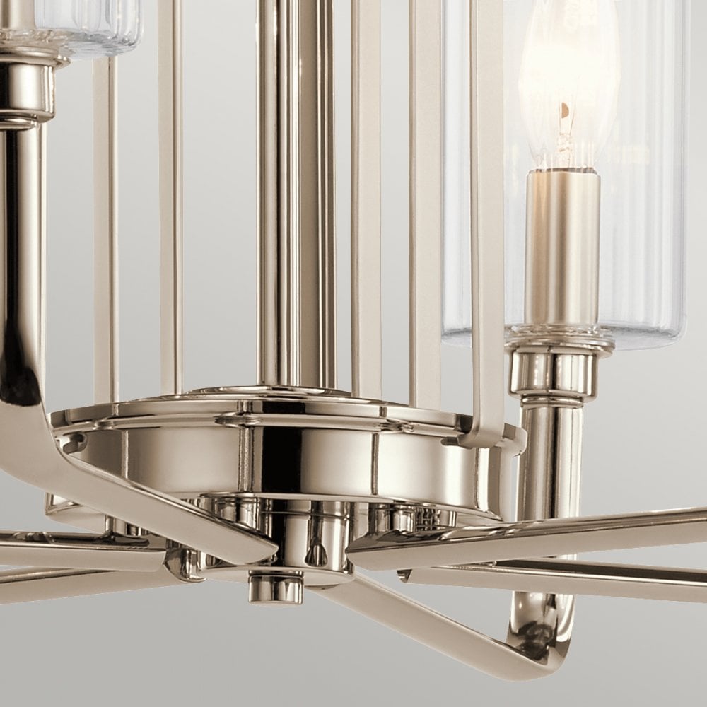 Quintiesse Kimrose 6 Light Chandelier - Polished Nickel