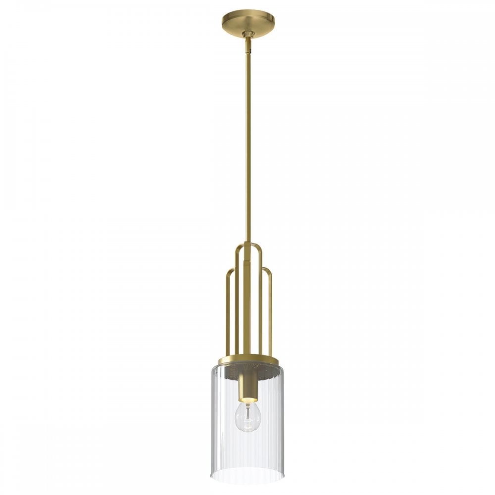 Quintiesse Kimrose Single Mini Pendant - Brushed Natural Brass