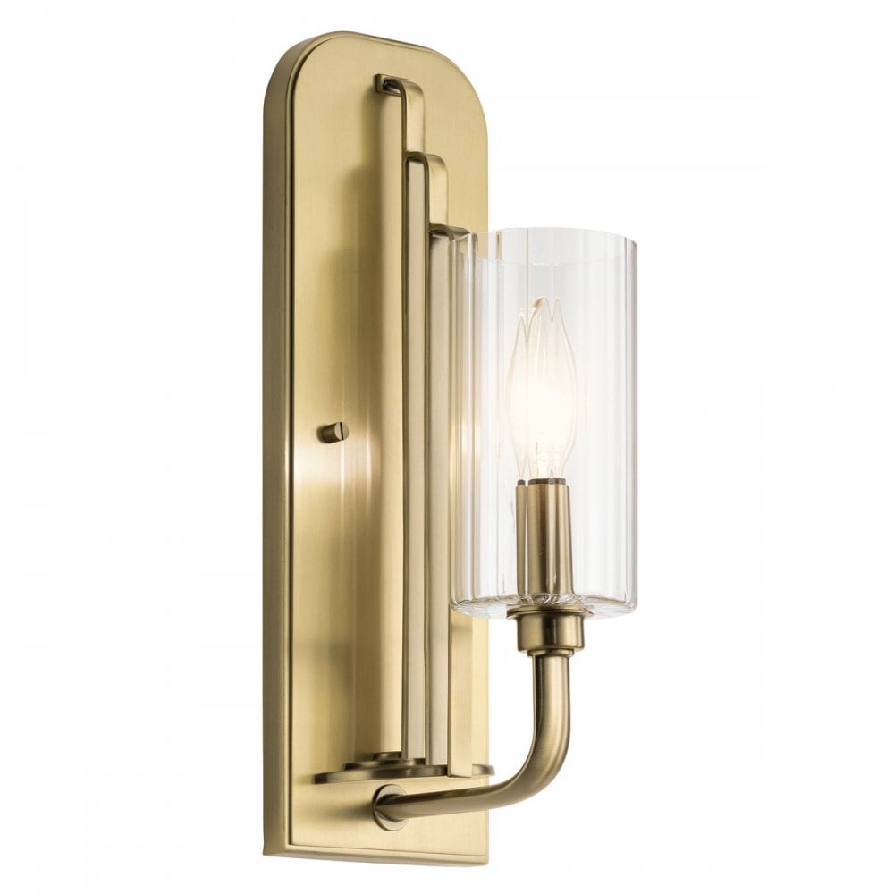 Quintiesse Kimrose Single Wall Light - Brushed Natural Brass