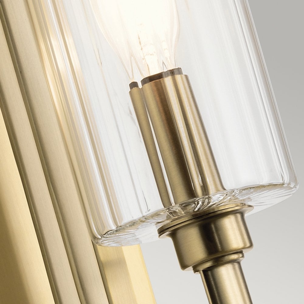 Quintiesse Kimrose Single Wall Light - Brushed Natural Brass
