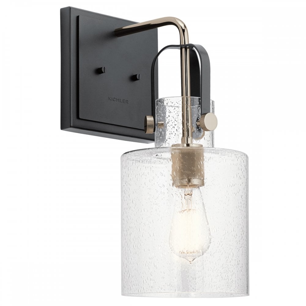 Quintiesse Kitner Single Wall Light - Polished Nickel