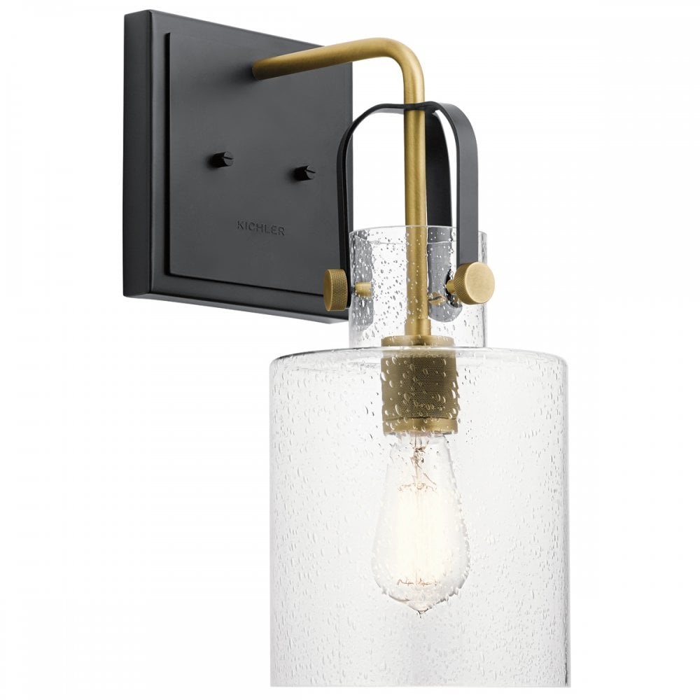 Quintiesse Kitner Single Wall Light - Brass