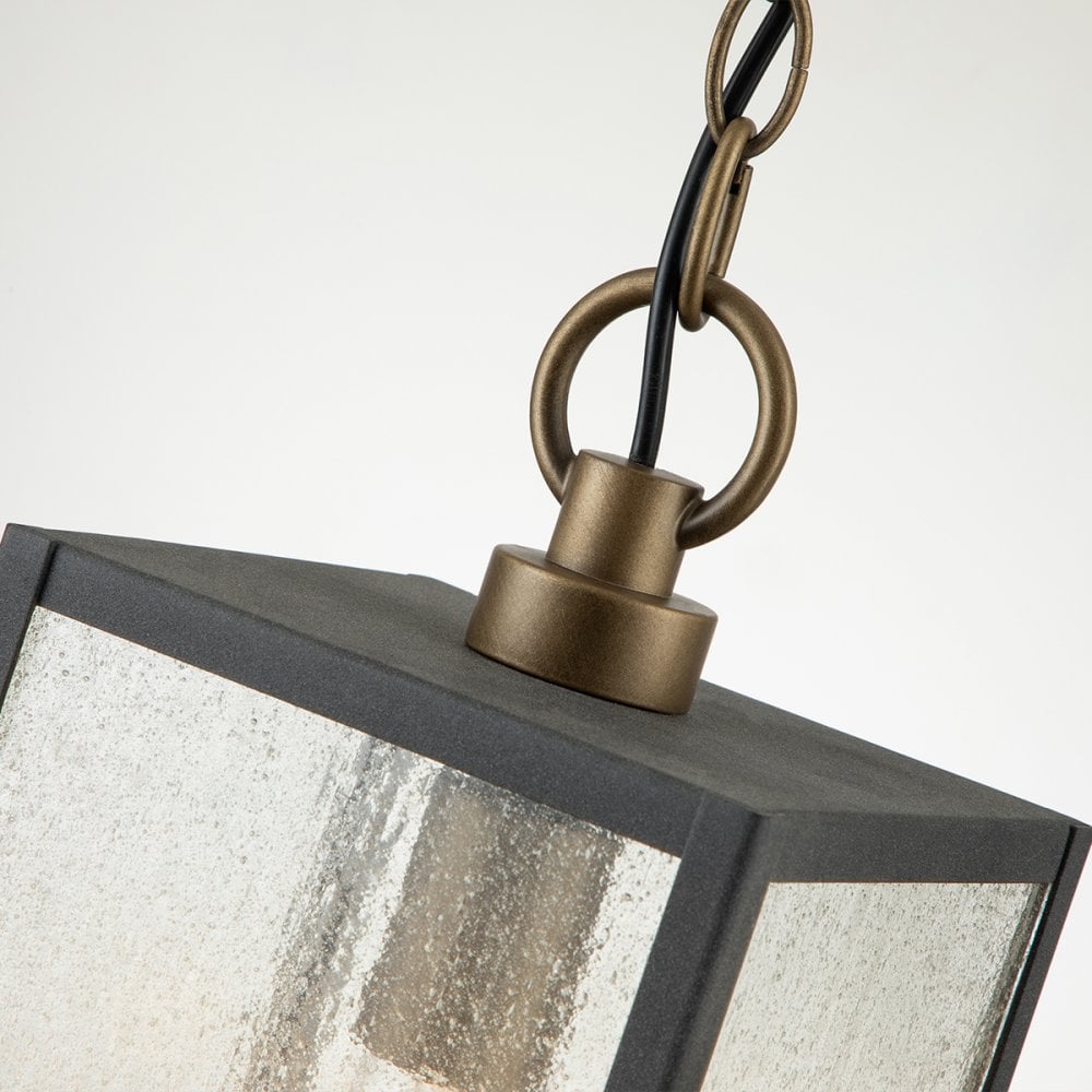 Quintiesse Lahden Single Chain Lantern - Weathered Zinc