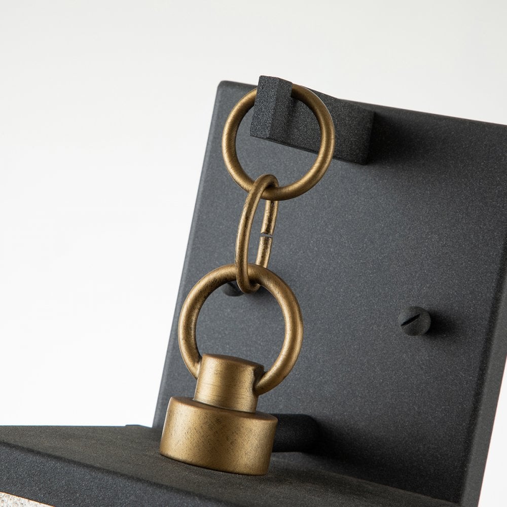 Quintiesse Lahden Single Small Wall Lantern - Weathered Zinc