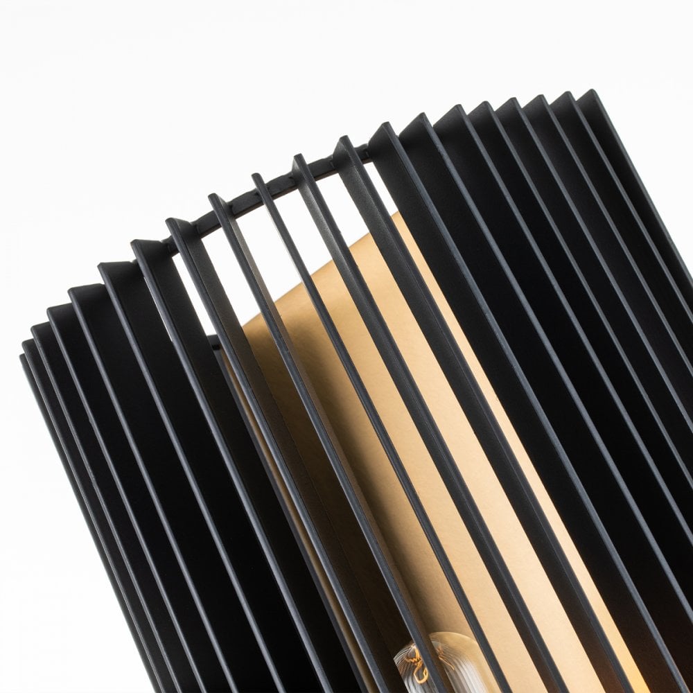 Quintiesse Linara Single Wall Light - Black & Natural Brass
