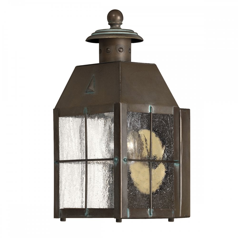 Quintiesse Nantucket Single Extra Small Wall Lantern - Aged Brass