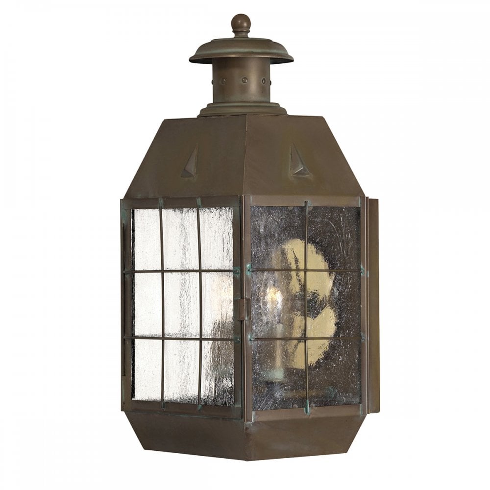 Quintiesse Nantucket 2 Light Large Wall Lantern - Aged Brass