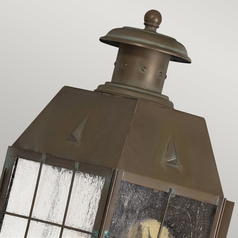 Quintiesse Nantucket 2 Light Large Wall Lantern - Aged Brass