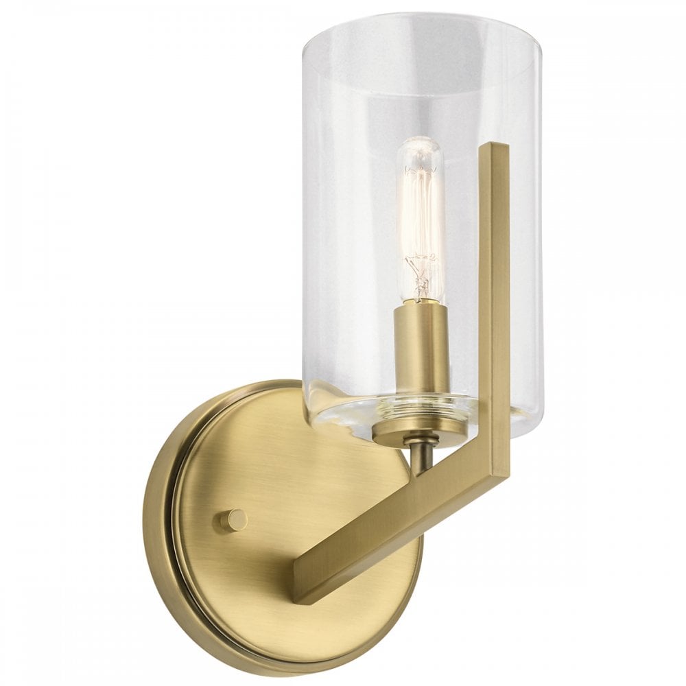 Quintiesse Nye Single Wall Light - Brushed Natural Brass