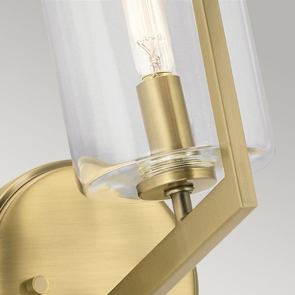 Quintiesse Nye Single Wall Light - Brushed Natural Brass