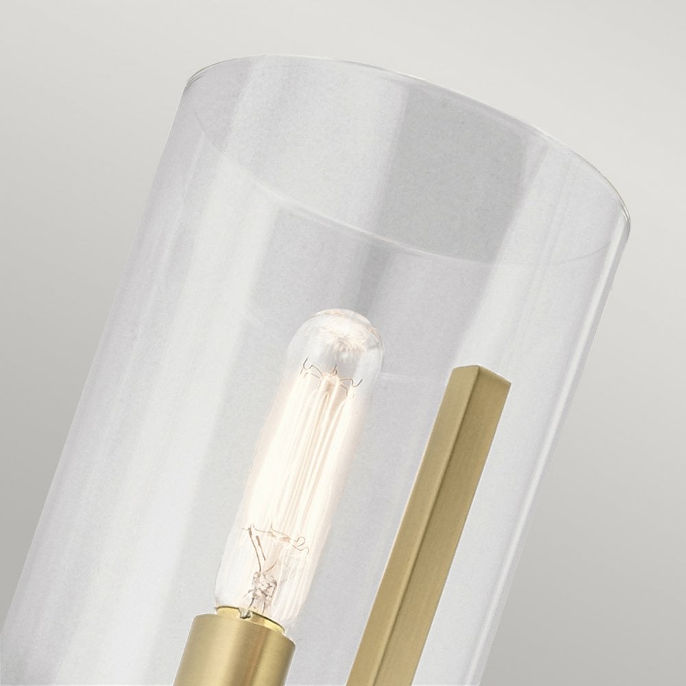 Quintiesse Nye Single Wall Light - Brushed Natural Brass