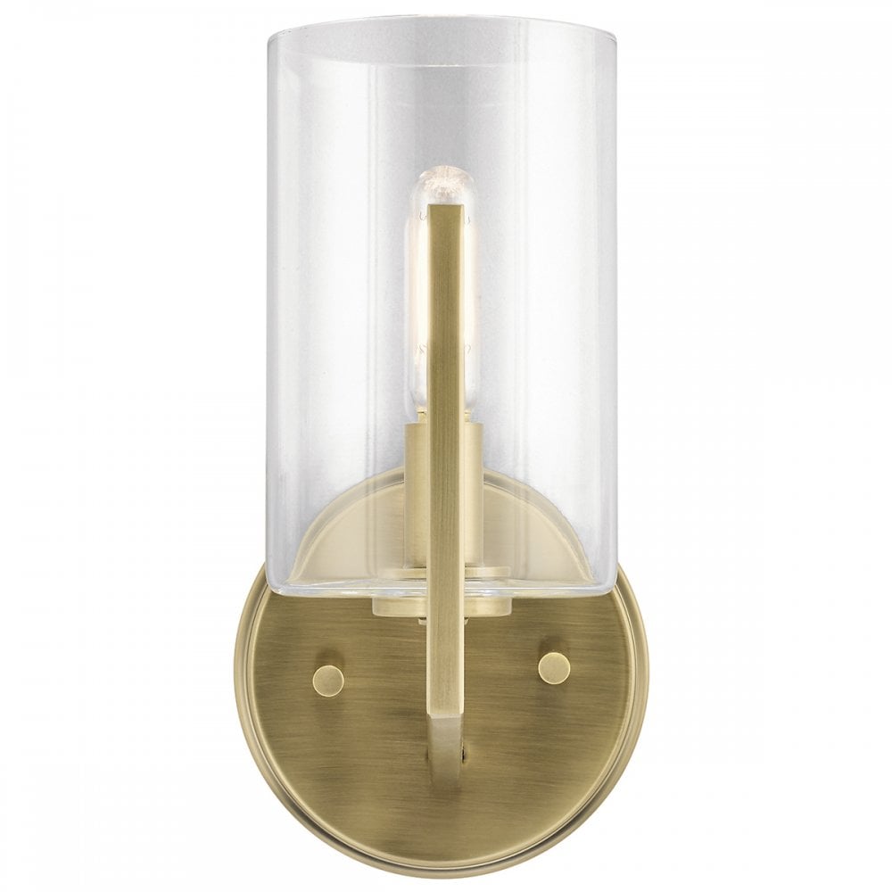 Quintiesse Nye Single Wall Light - Brushed Natural Brass