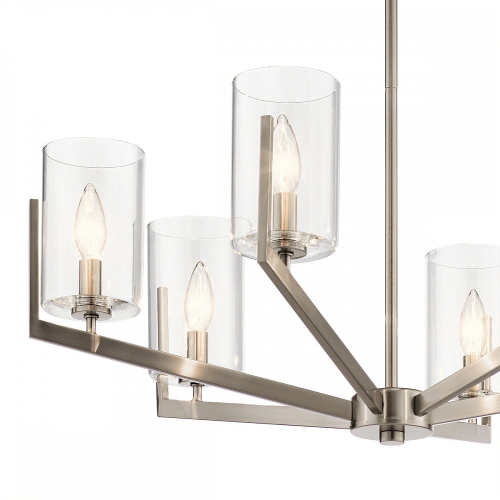 Quintiesse Nye 6 Light Chandelier - Classic Pewter