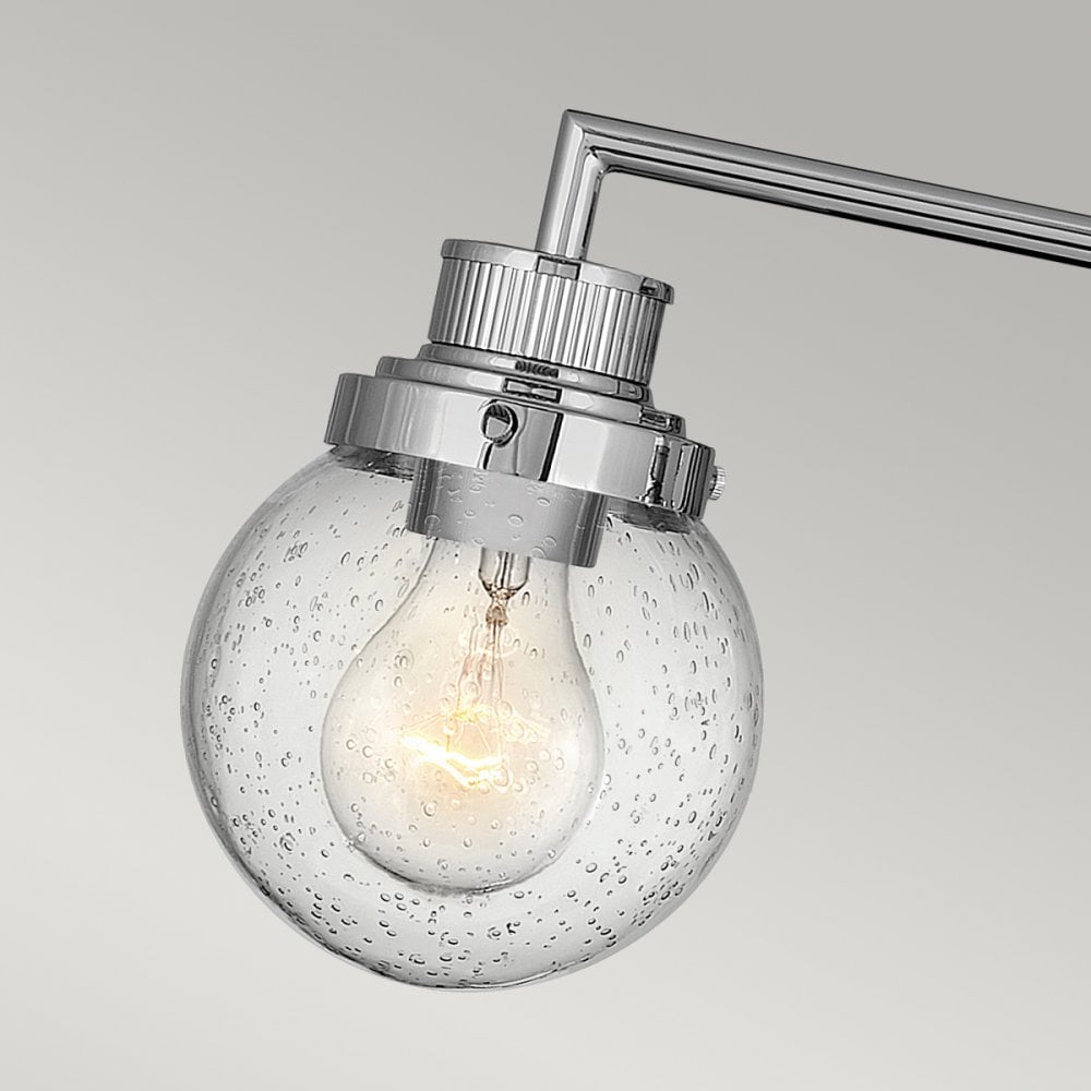 Quintiesse Poppy 3 Light Bathroom Wall Light - Polished Chrome