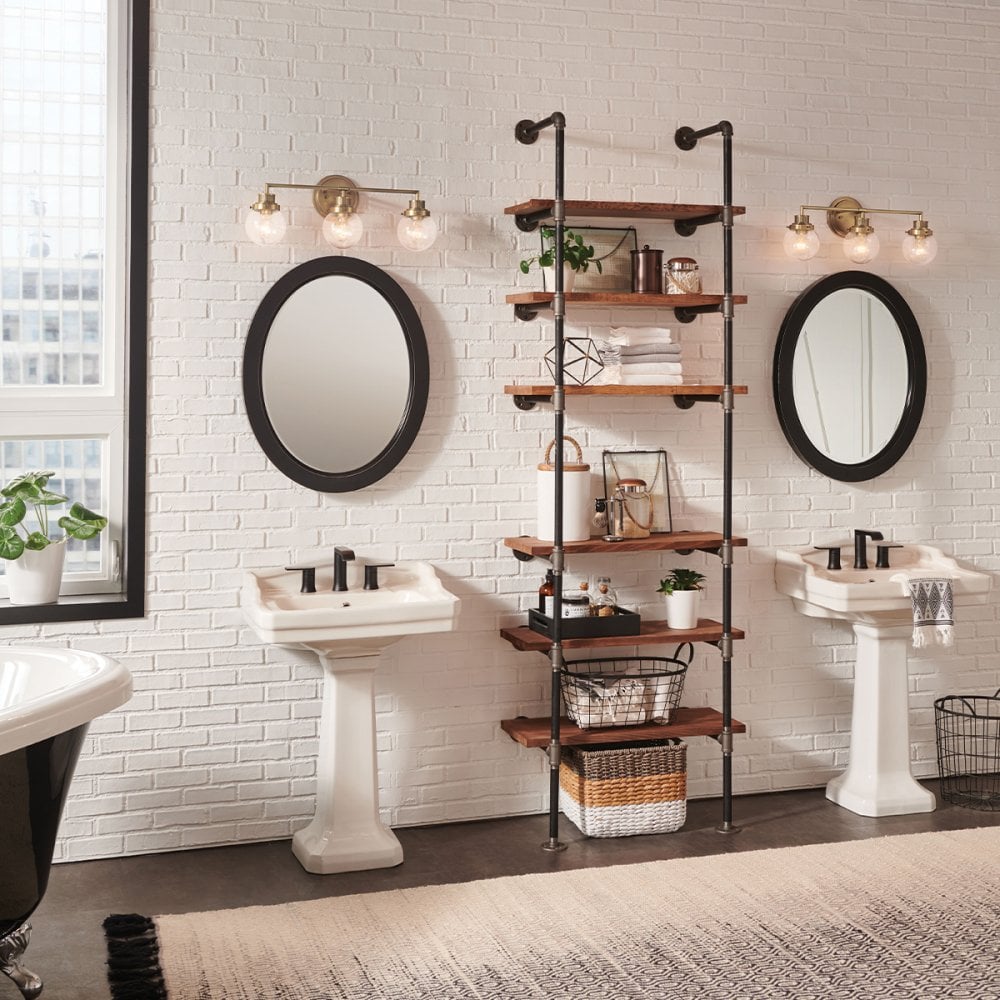 Quintiesse Poppy 3 Light Bathroom Wall Light - Heritage Brass