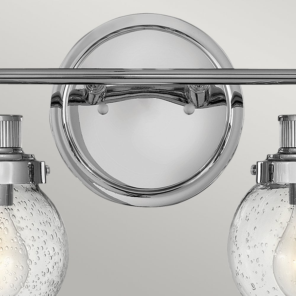 Quintiesse Poppy 2 Light Bathroom Wall Light - Polished Chrome