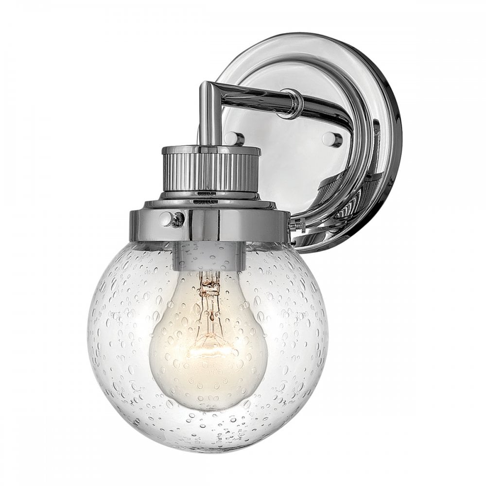 Quintiesse Poppy Single Bathroom Wall Light - Polished Chrome