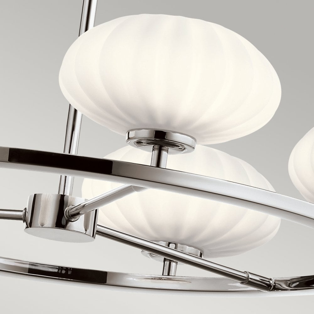Quintiesse Pim 5 Light Bathroom Chandelier - Polished Chrome