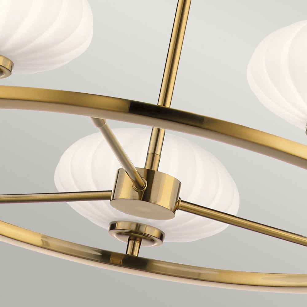 Quintiesse Pim 5 Light Bathroom Chandelier - Fox Gold