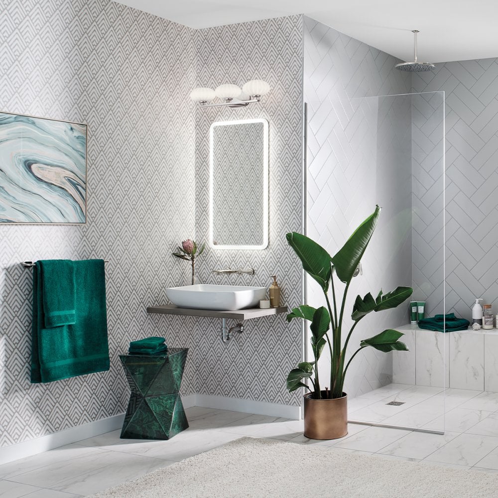 Quintiesse Pim 3 Light Bathroom Wall Light - Polished Chrome