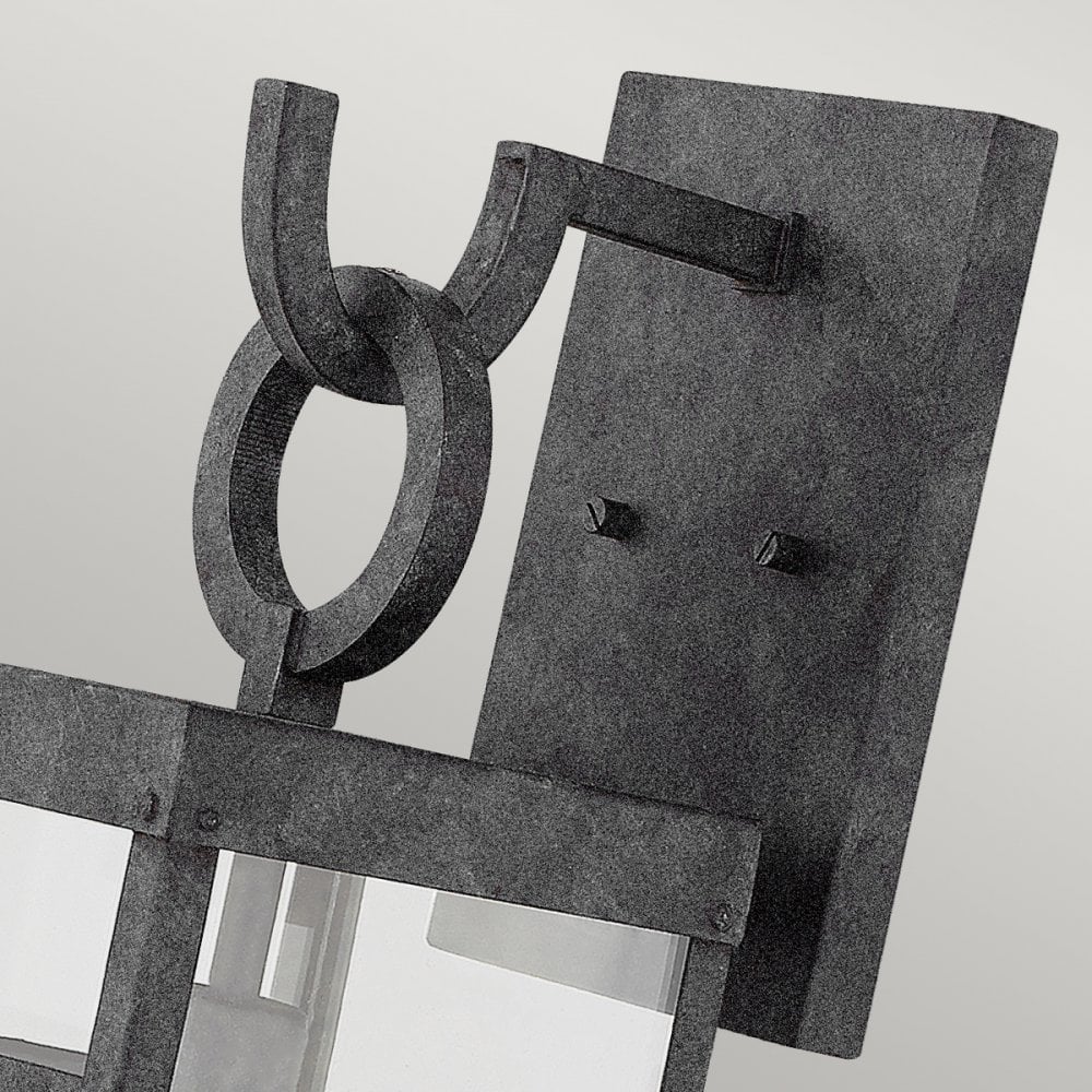 Quintiesse Porter Single Large Wall Lantern - Aged Zinc