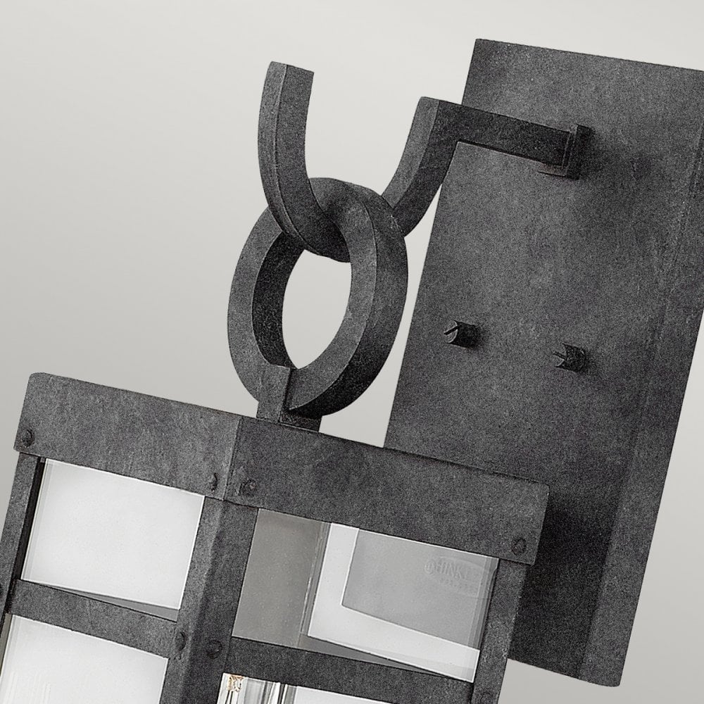 Quintiesse Porter Single Medium Wall Lantern - Aged Zinc