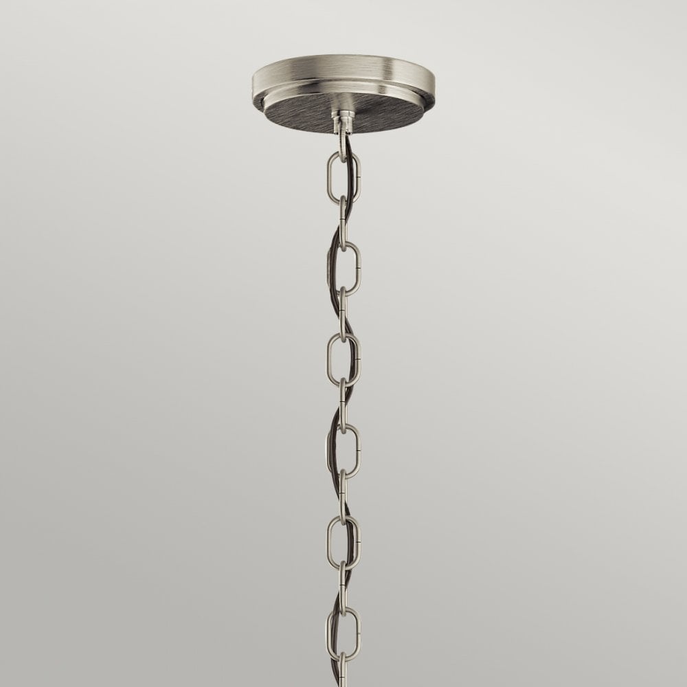 Quintiesse Roux 3 Light Pendant / Semi-Flush - Brushed Nickel