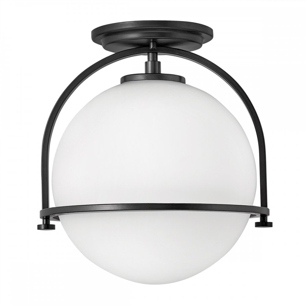 Quintiesse Somerset Single Flush Fitting - Opal - Black