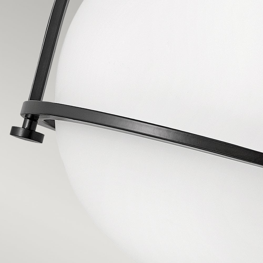 Quintiesse Somerset Single Flush Fitting - Opal - Black