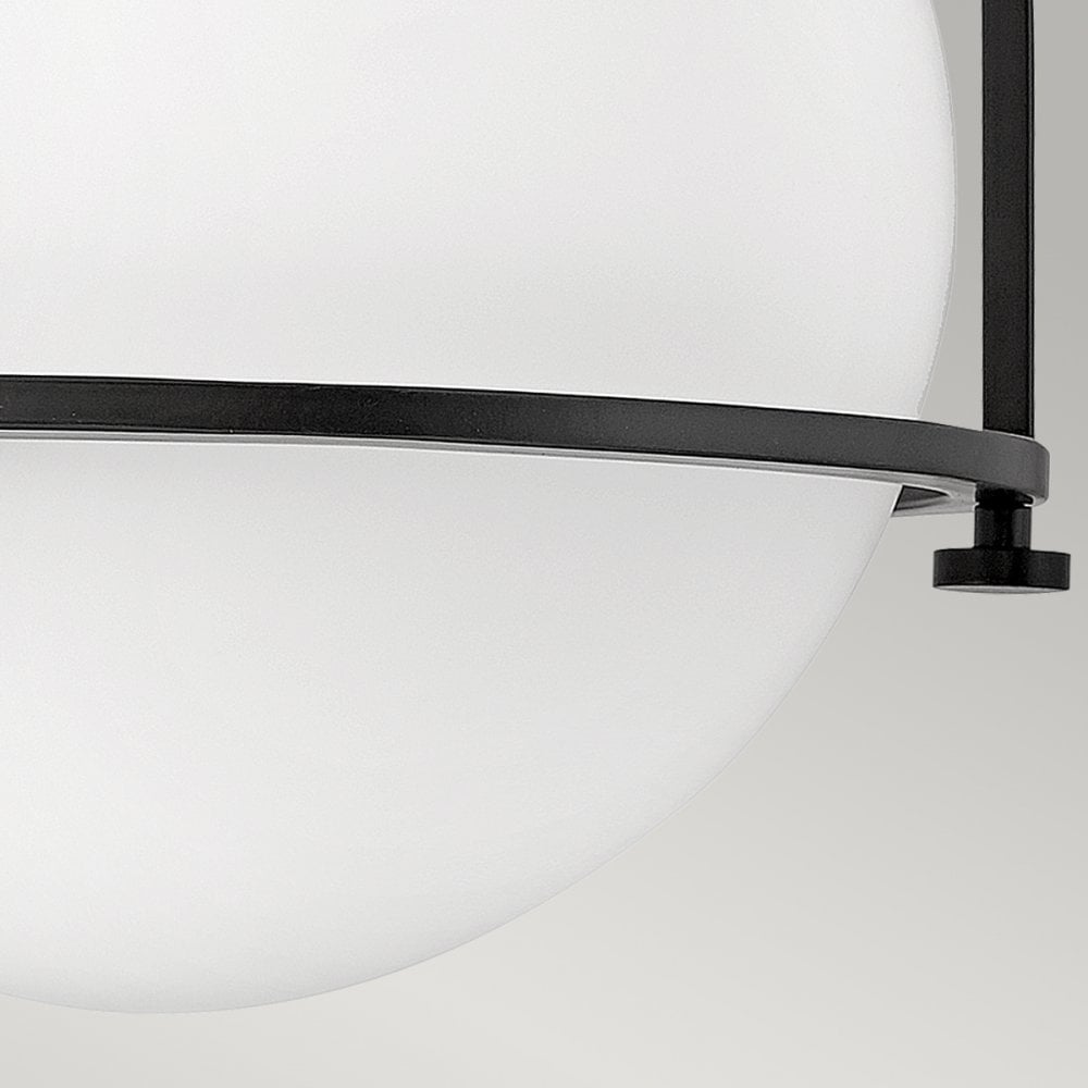 Quintiesse Somerset Single Flush Fitting - Opal - Black