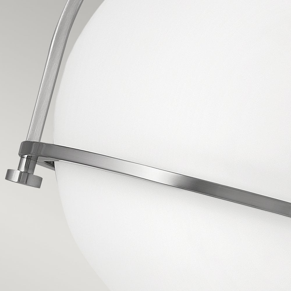 Quintiesse Somerset Single Flush Fitting - Opal - Brushed Nickel