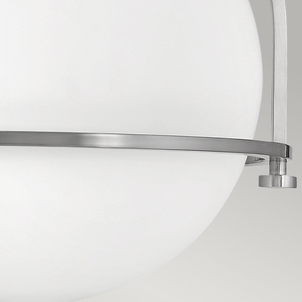 Quintiesse Somerset Single Flush Fitting - Opal - Brushed Nickel